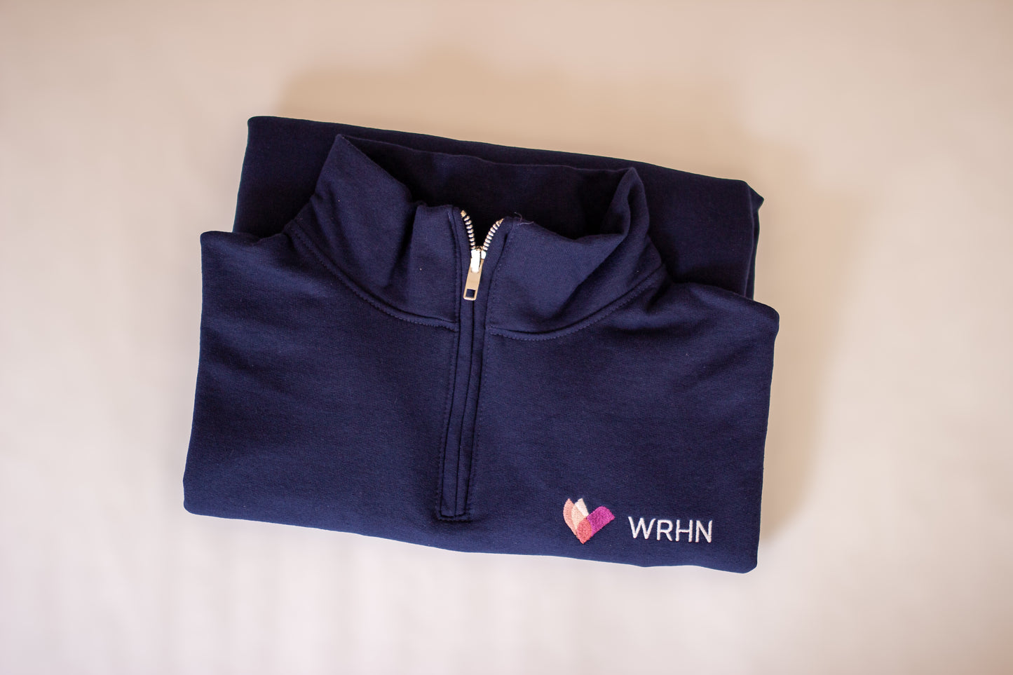 Navy WRHN Cadet Collar Quarter-Zip Sweatshirt
