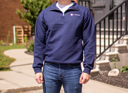 Navy WRHN Cadet Collar Quarter-Zip Sweatshirt